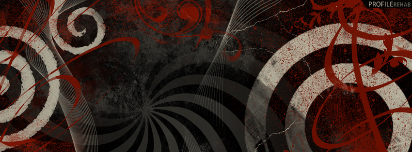 Red & Black Abstract Cover for Facebook