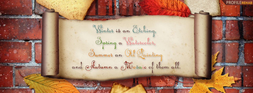 Autumn Quote Facebook Cover - Quotes About Autumn Pictures - Autumn Sayings Pics Preview