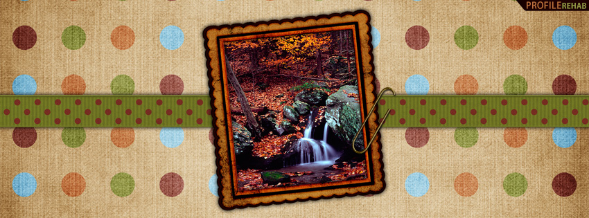 Polkadotted Fall Waterfall Facebook Cover - Waterfall Pics - Waterfall Background Preview