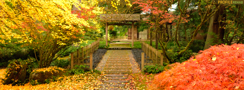 Beautiful Fall Path Facebook Cover