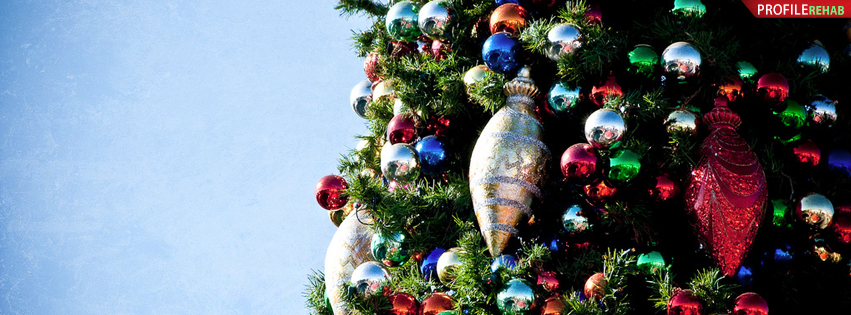Christmas Tree Ornaments Facebook Cover - Images of Decorated Christmas Trees - X-mas Images