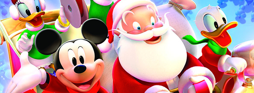 Mickey Mouse & Santa Facebook Timeline Preview