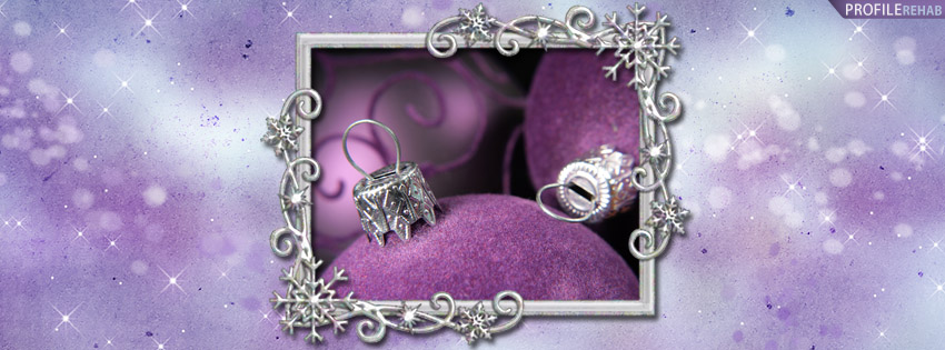 Purple Christmas Ornaments Facebook Cover - Images of Christmas Ornaments Preview