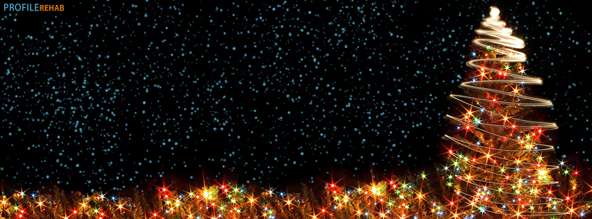 Christmas Tree Lights Facebook Cover