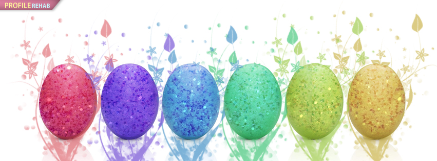 Glitter Easter Eggs Facebook Cover - Free Easter Images