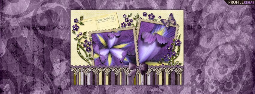 Purple Iris Facebook Cover for Timeline
