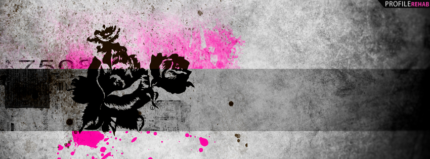 Pink & Black Grunge Roses
