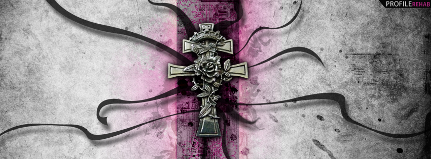 Black & Pink Cross Cover for Timeline