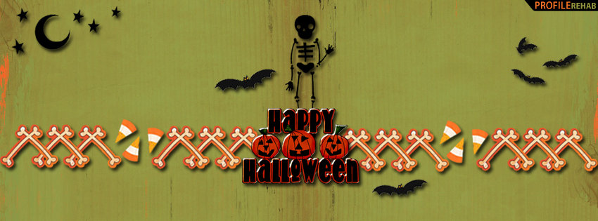 Happy Halloween Skeleton Facebook Cover - Halloween Skeleton Pictures Preview