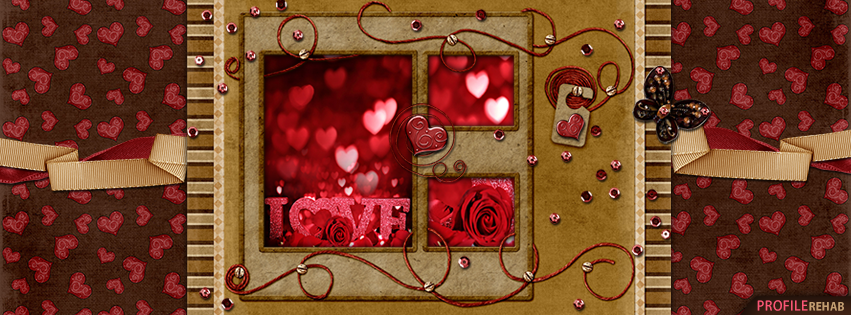 Red & Brown Love Cover - Picture of Love Heart Images