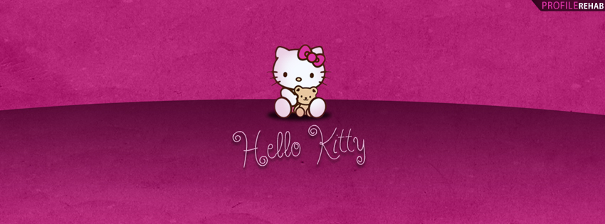 Purple Hello Kitty Facebook Cover Preview