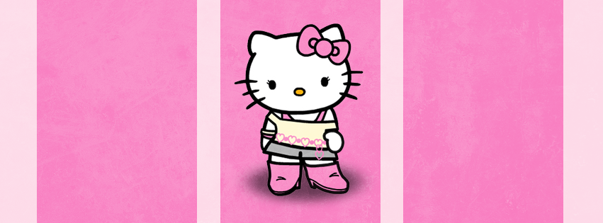 Pink Hello Kitty Facebook Cover for Timeline