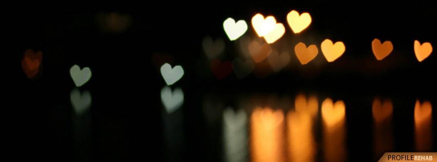 Bokeh Hearts Facebook Cover - Cool Picture of Hearts