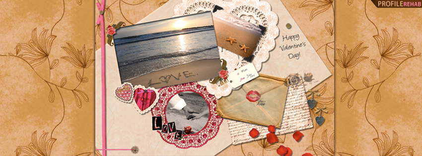 Love Written in Sand Timeline Cover - Free Valentine Graphics Preview