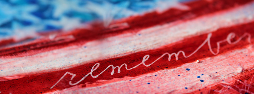 4th of July / Memorial Day Facebook Timeline Covers with American Flag Drawing