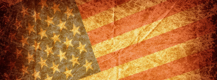 Grunge American Flag Facebook Cover - Images of Memorial Day