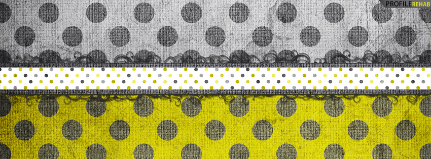 Yellow & Gray Polkadot Facebook Cover for Timeline Preview