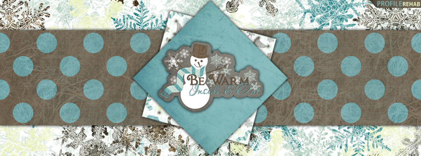 Brown & Blue Winter Quote Facebook Cover Preview
