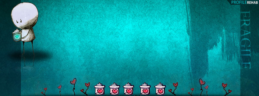 Fragile Hearts Facebook Cover - Emo Valentines Day Preview