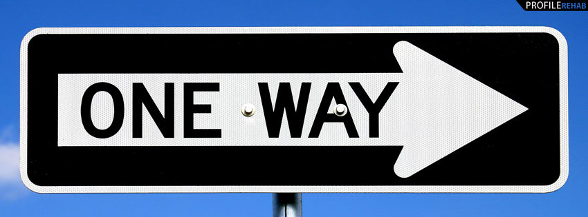 One Way Sign Facebook Cover