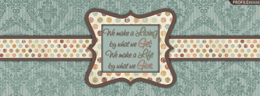 Vintage Polkadot Quote Cover for Facebook Timeline Preview