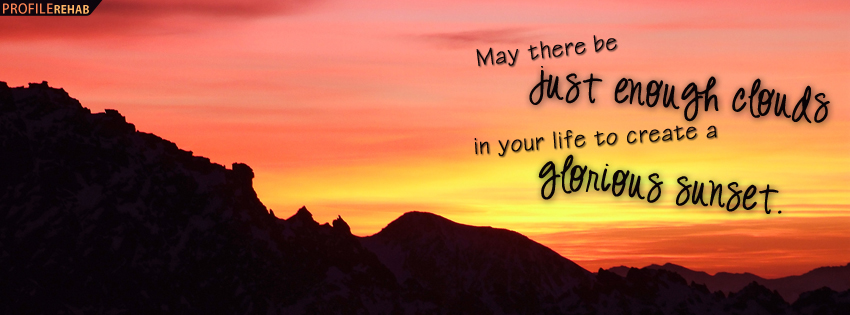 Sunset Quote Facebook Cover