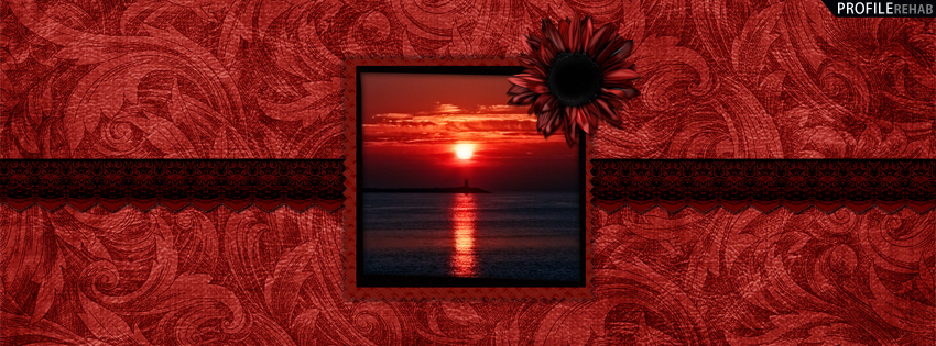 Black & Red Sunset Facebook Cover