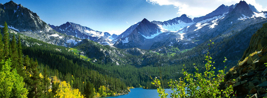 Scenic Snowy Mountains Facebook Cover