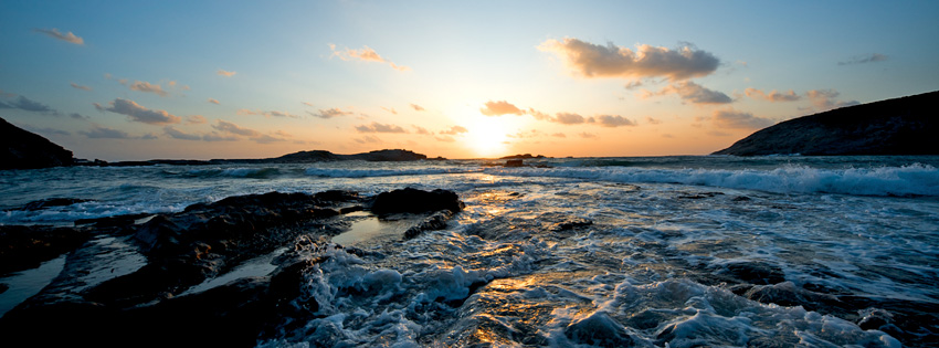 Scenic Ocean Sunset Facebook Cover Preview