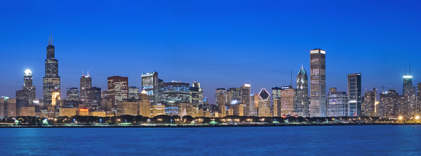 Cool Chicago Skyline Facebook Cover Preview