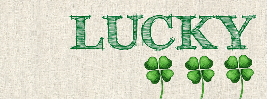Lucky 4 Leaf Clover Facebook Cover - St Patricks Pictures for Facebook Preview