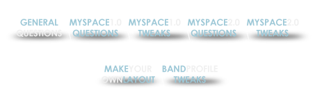 Myspace Support Menu