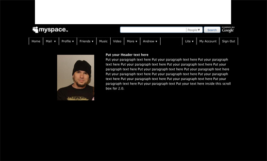 Hide Black Line At Bottom Of Myspace Profile 91