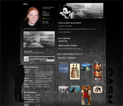 Johnny Cash Lyrics Myspace Layout - Man in Black Lyrics Theme