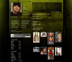 Green Industrial Myspace Layout- Green & Black Background- Green Theme