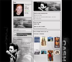 Johnny Cash Myspace Theme- Man in Black Layout -Johnny Cash Background
