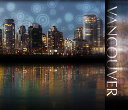 Vancouver Skyline Myspace Layout - Canada Skyline Theme Background