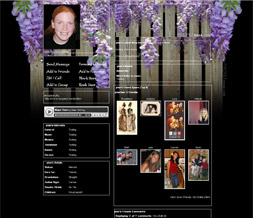 Purple Wisteria Myspace Layout - Lavendar Flowers Background