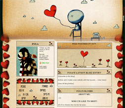 Artistic Hearts Layout - Artistic Love Myspace Layout - Artistic Theme
