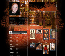 Autumn Leaves Layout - Fall Myspace Theme - Fall Colors Background