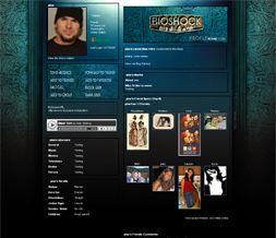 Bioshock Myspace Layout - Gamer Layouts - Blue & Black Theme