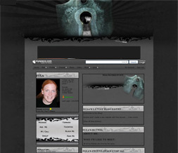 Unique Dark Myspace Layout - Black Keyhole Theme - Eye Layout