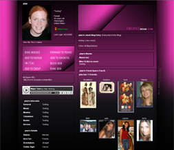 Black & Pink Myspace Layout - Pink & Black Myspace Theme - Pink Background
