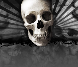 Gray Skulls Myspace Layout - Black Skulls Layout - Creepy Skulls Theme