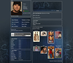 Dark Blue Abstract Myspace Theme - Blue Abstract Layout