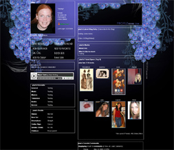 Blue Flowers Myspace Layout - Aster Flower Background - Flower Themes
