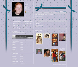 Gray & Blue Tiny Dots Myspace Layout - Blue & Grey Polkadot Myspace Theme Preview