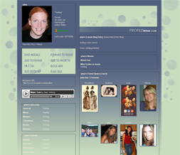Blue & Green Bubbles Myspace Layout - Green & Blue Plain Backgrounds