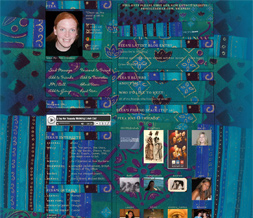 Blue Quilt Myspace Layout - Blue Flower Pattern Layout - Blue Quilt Theme