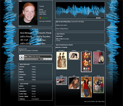 Blue Scribbles Myspace Layout - Blue Scribbly Background